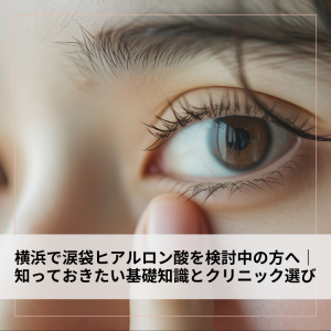 横浜で涙袋ヒアルロン酸を検討中の方へ｜知っておきたい基礎知識とクリニック選び