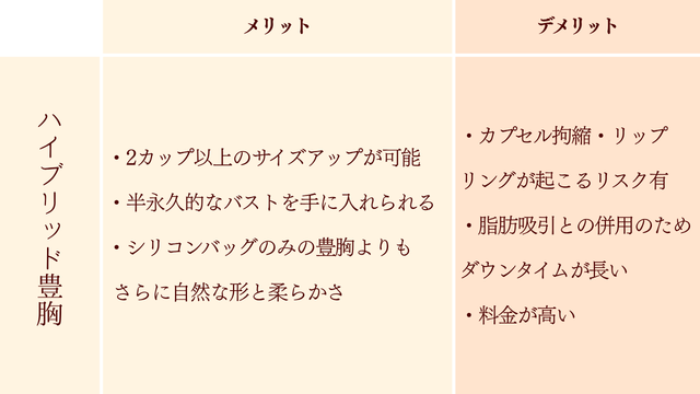 ハイブリッド豊胸の値段と特徴