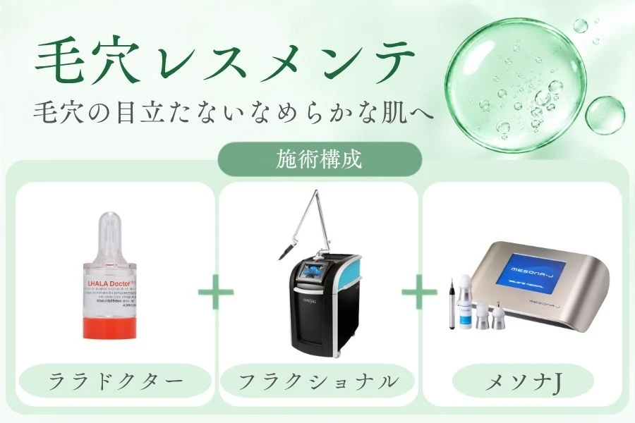毛穴レスメンテのメニュー内容