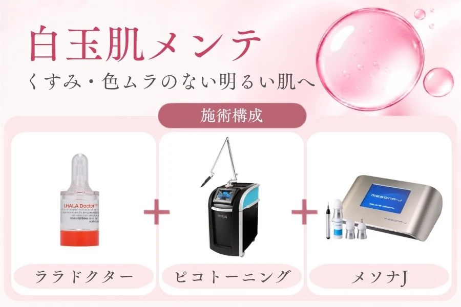 白玉肌メンテのメニュー内容